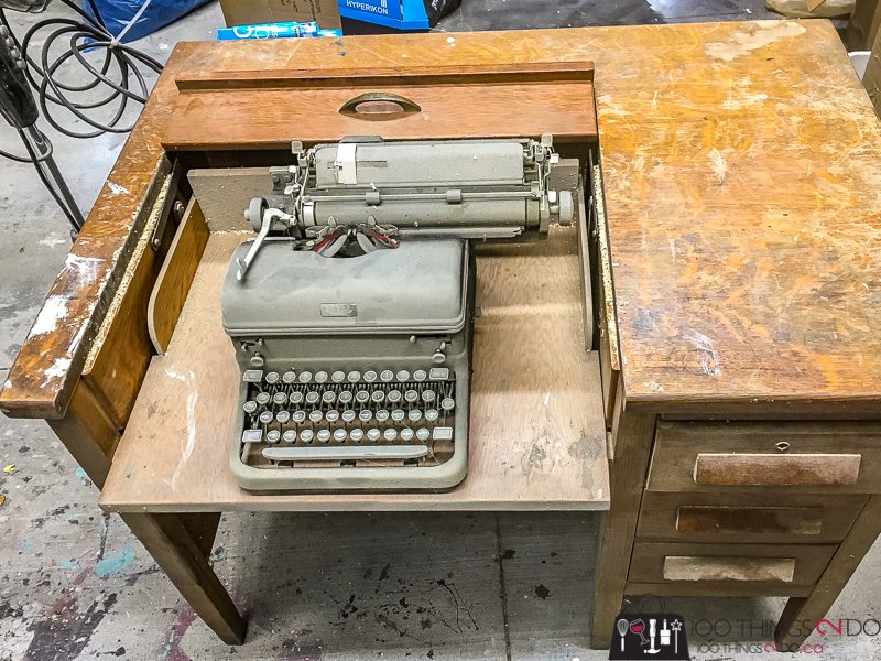 vintage typewriter on desk