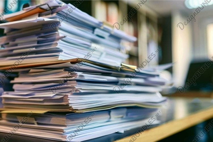 office desk with documents