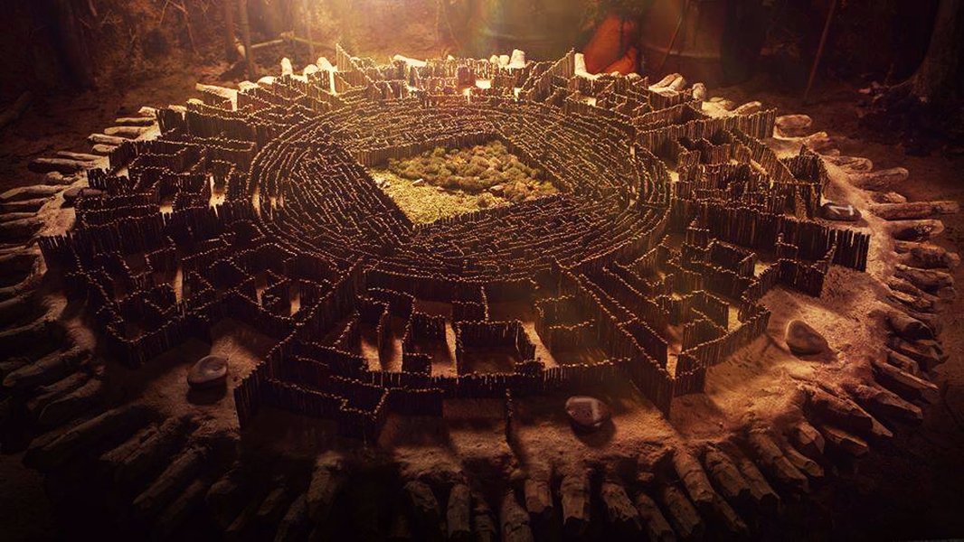Aerial view of the Maze