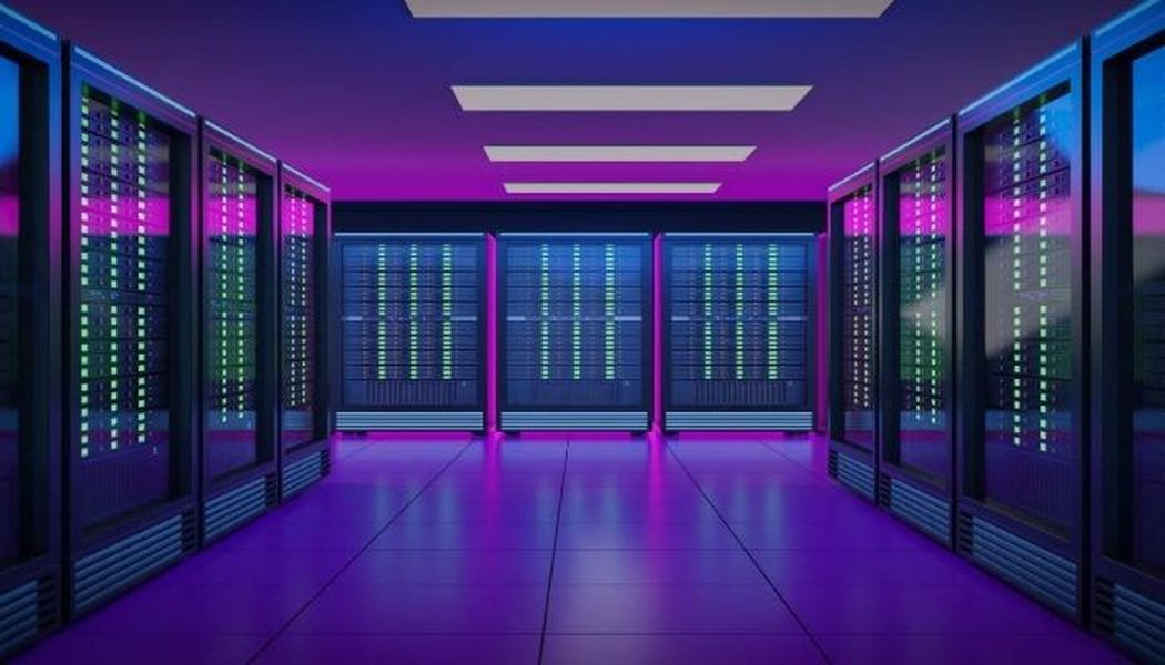 futuristic gaming server cluster