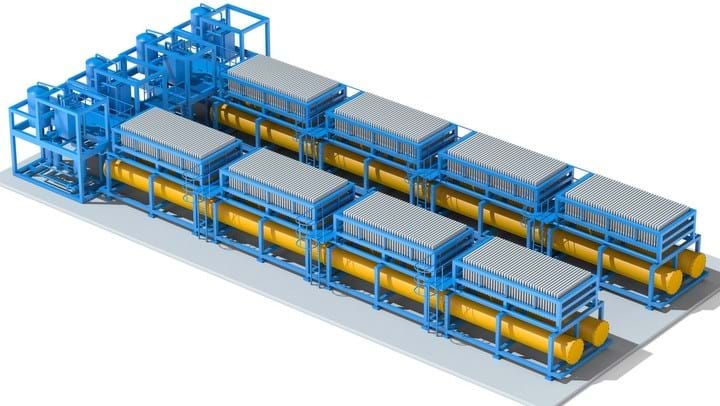 industrial electrolysis plant
