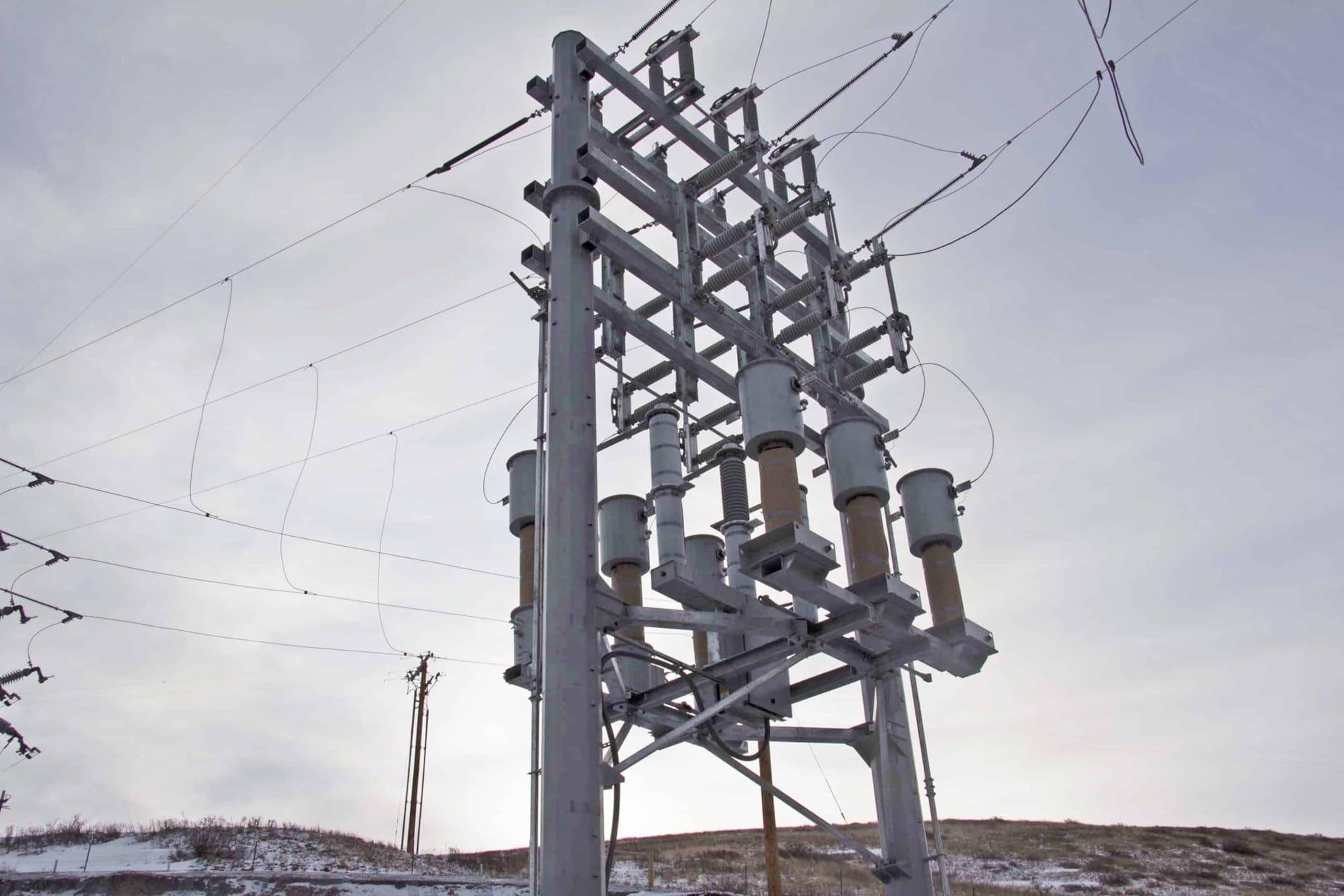electrical switchgear and power lines