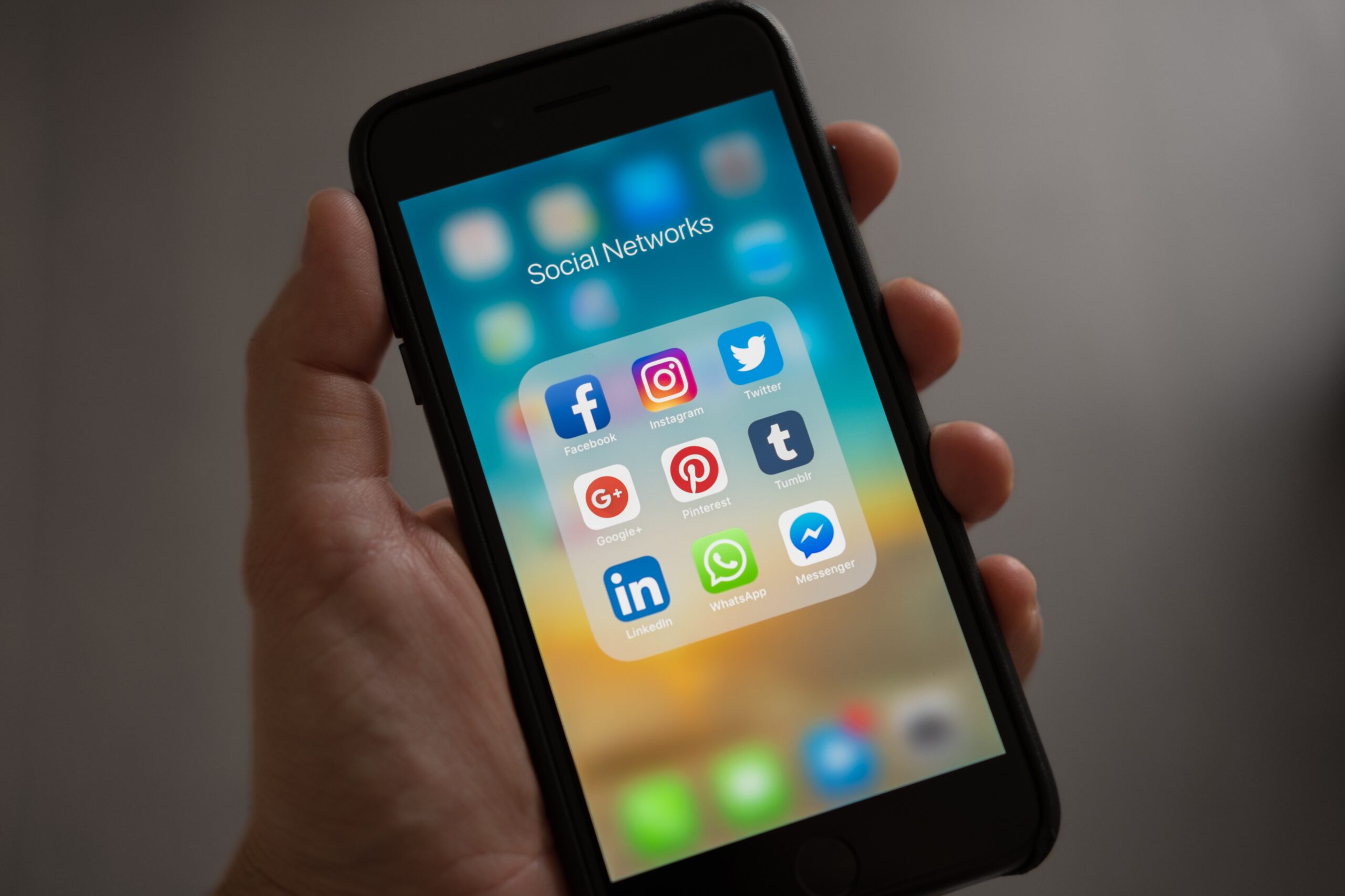 smartphone showing social media activity