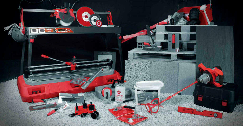 tile installation tools and physical tiles
