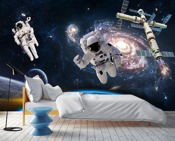 astronaut spaceship galaxy