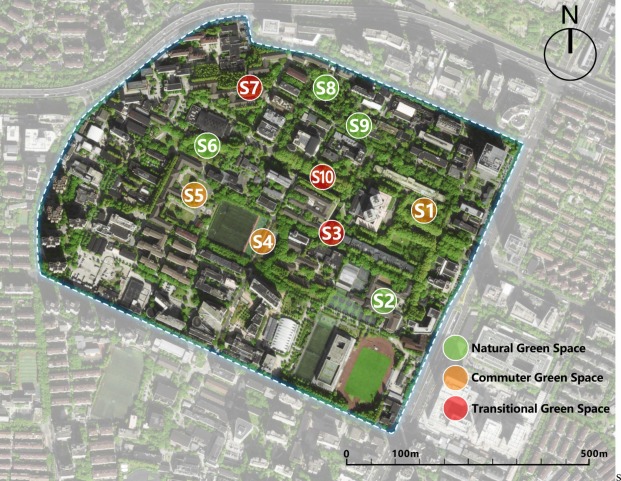 urban campus study environment