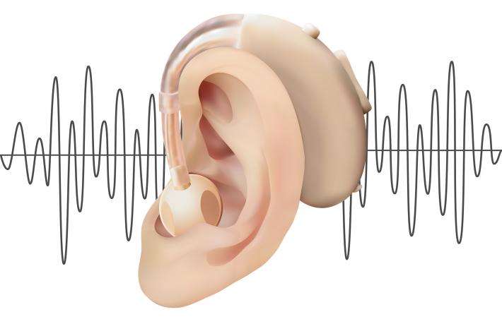 ear, hearing aid, sound waves
