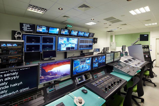 television studio modern equipment