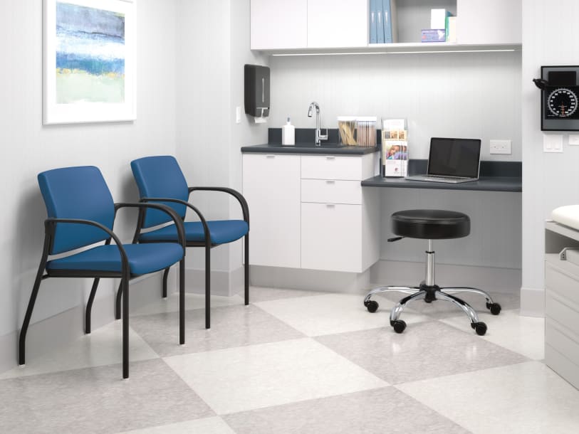 modern office environment with healthcare elements