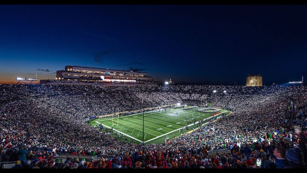football stadium night match
