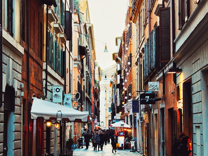 historic city street rome
