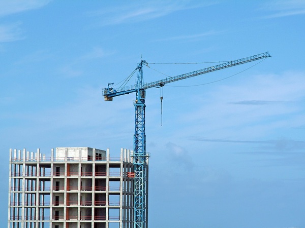 construction cranes building sites