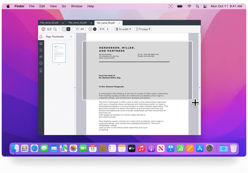 Interfaz de un conversor de PDF a texto