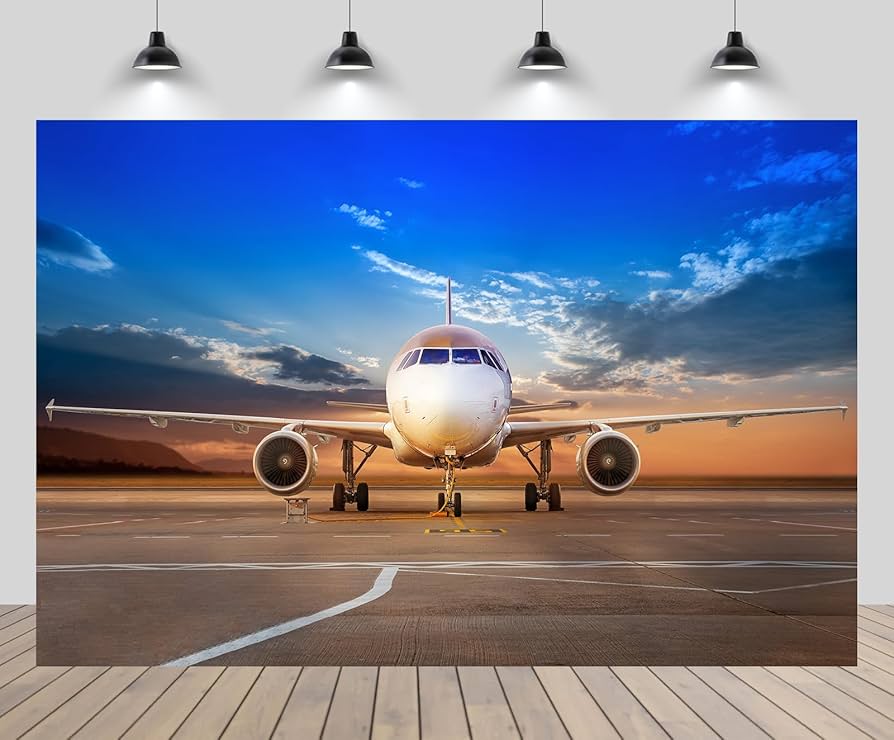 airplanes runway scenery