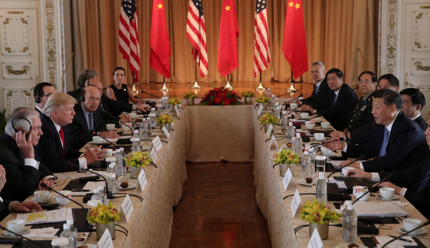 American government building, international summit meeting room, bustling stock market
