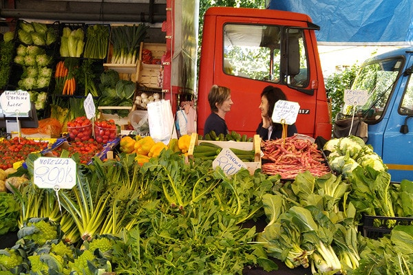 Italian truffle market display outdoor