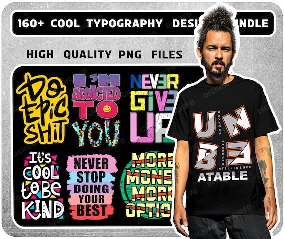 fashionable t shirts and modern typography designs