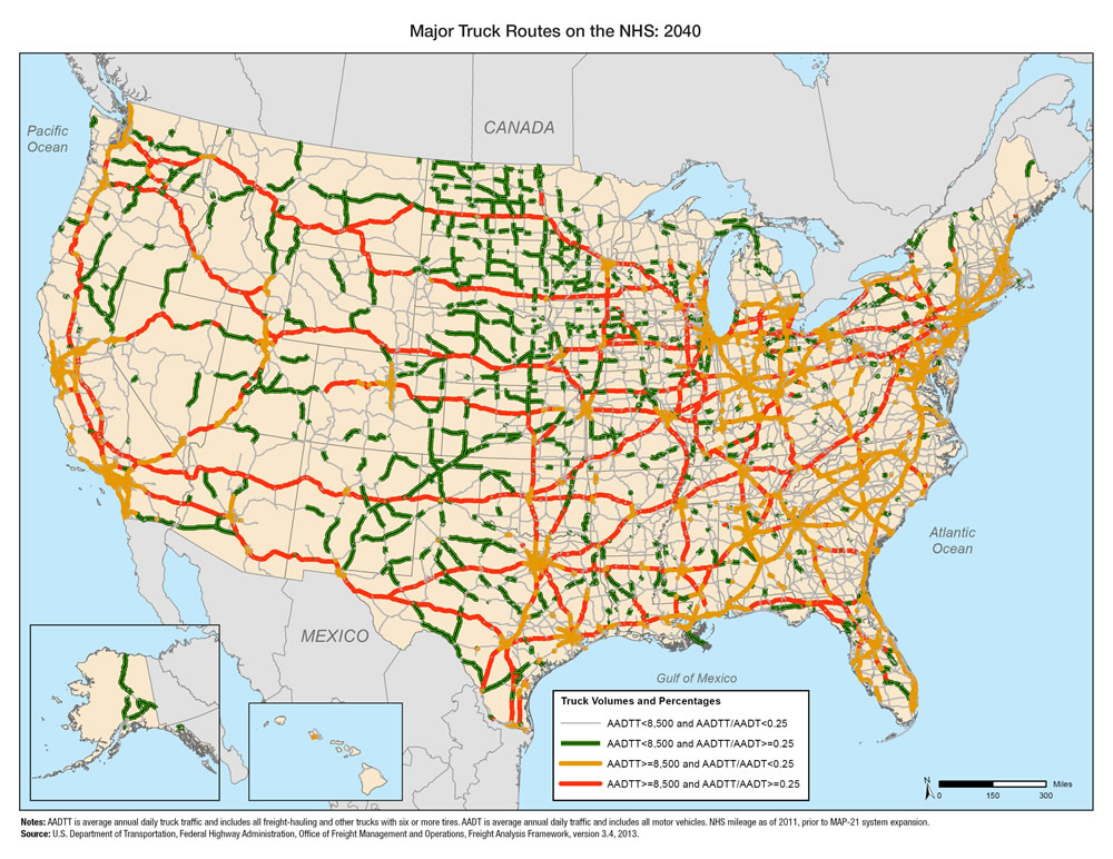 delivery trucks and route maps