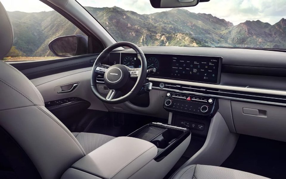 The spacious and tech-forward cabin of the 2026 Hyundai Tucson.