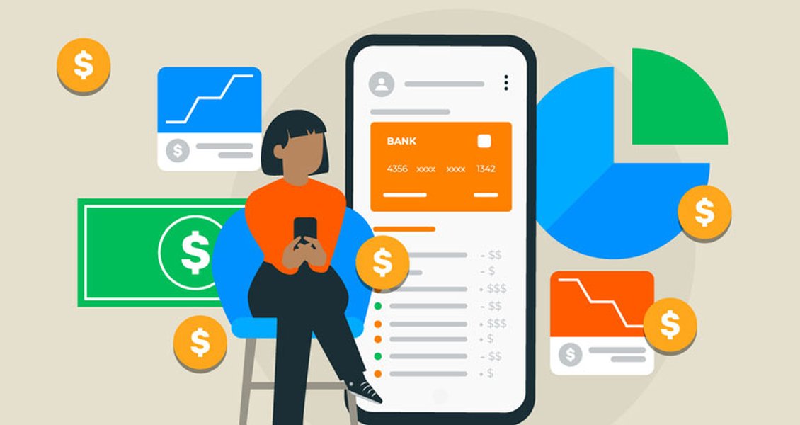 financial documents, bank login, online data