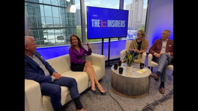 couple on tv show set in studio