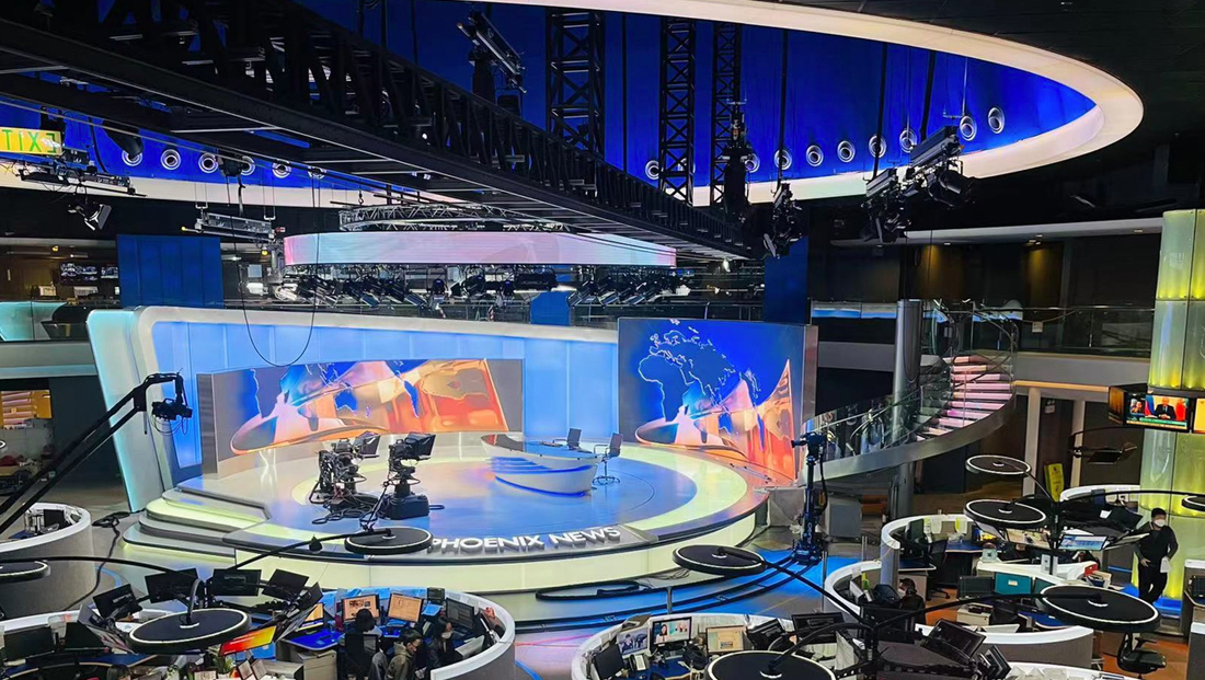 hong kong newsroom cameras