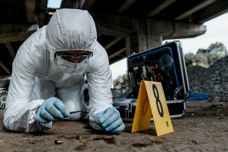 forensic medical investigation scene