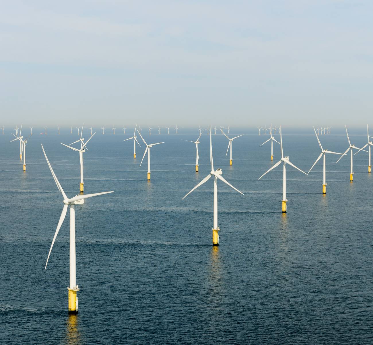 wind turbines at sea
