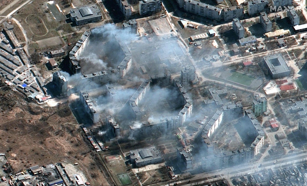 aerial view Ukraine landscape buildings