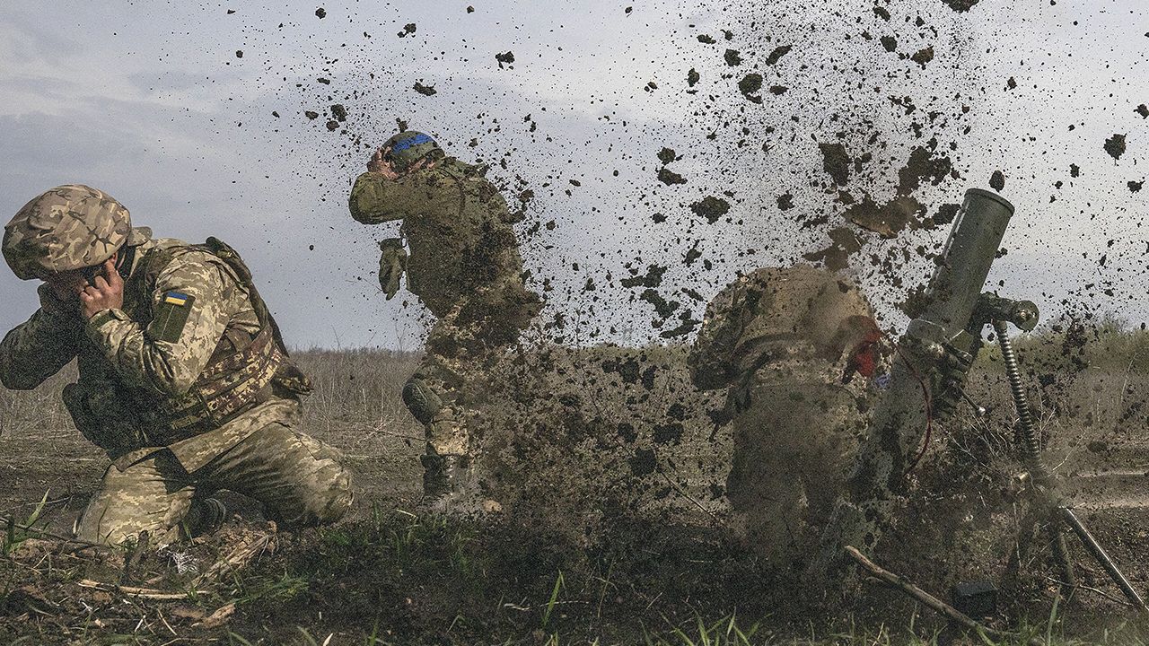 Ukraine conflict military equipment scenery