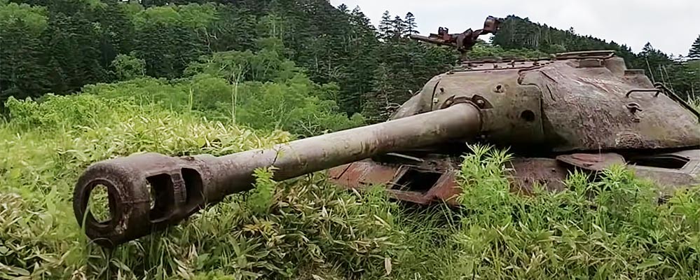 conflict tank ruins landscape