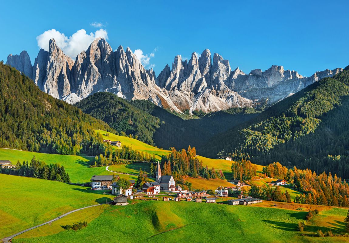 mountain villages and traditional banners