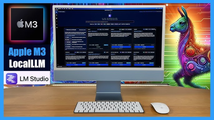 mac computer with LM Studio interface