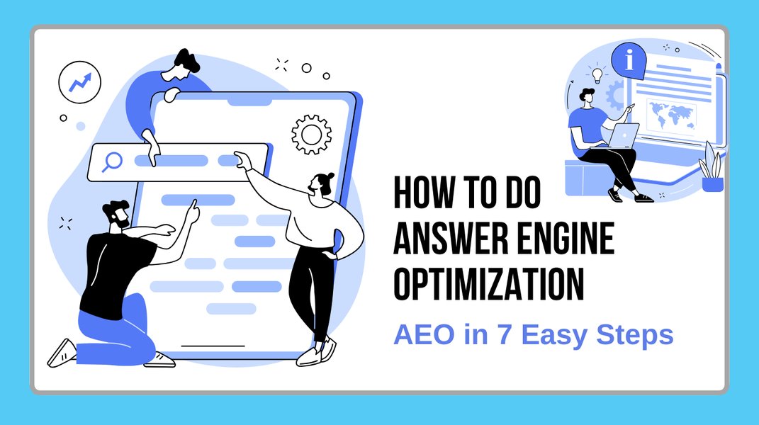 Illustration of AEO process or structured data concept
