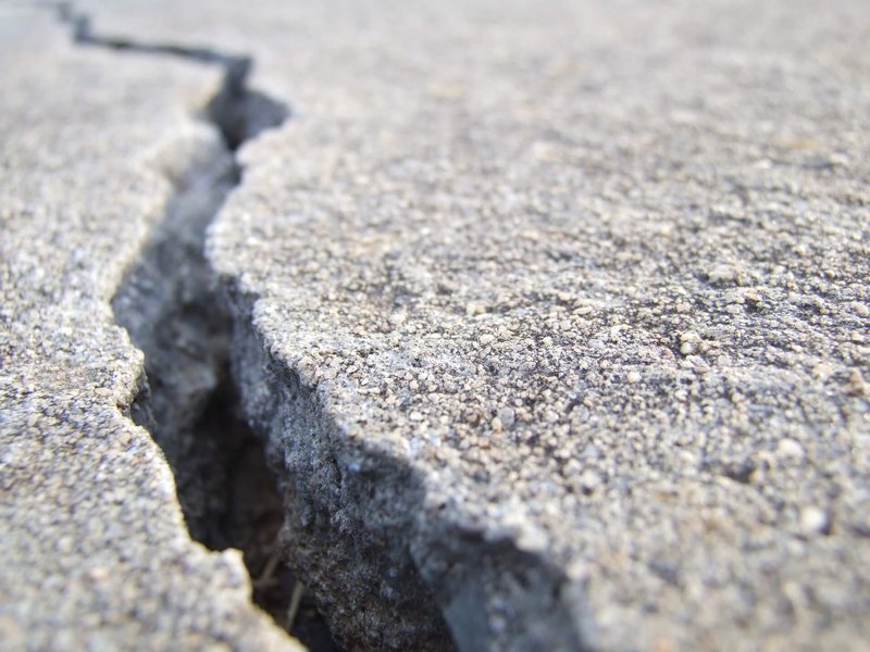 Close-up image showing a detailed crack requiring precise segmentation