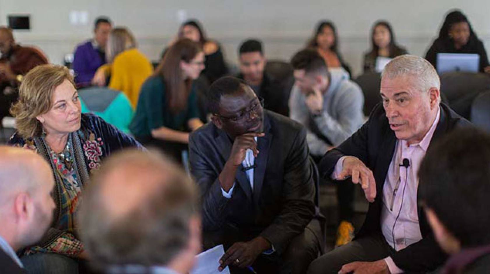 people engaging in dialogue