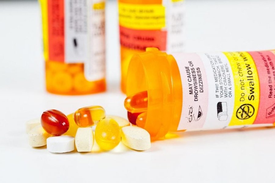 Prescription medication bottles