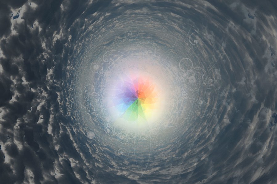 Artistic representation of a tunnel with light at the end, symbolizing a common near-death experience element