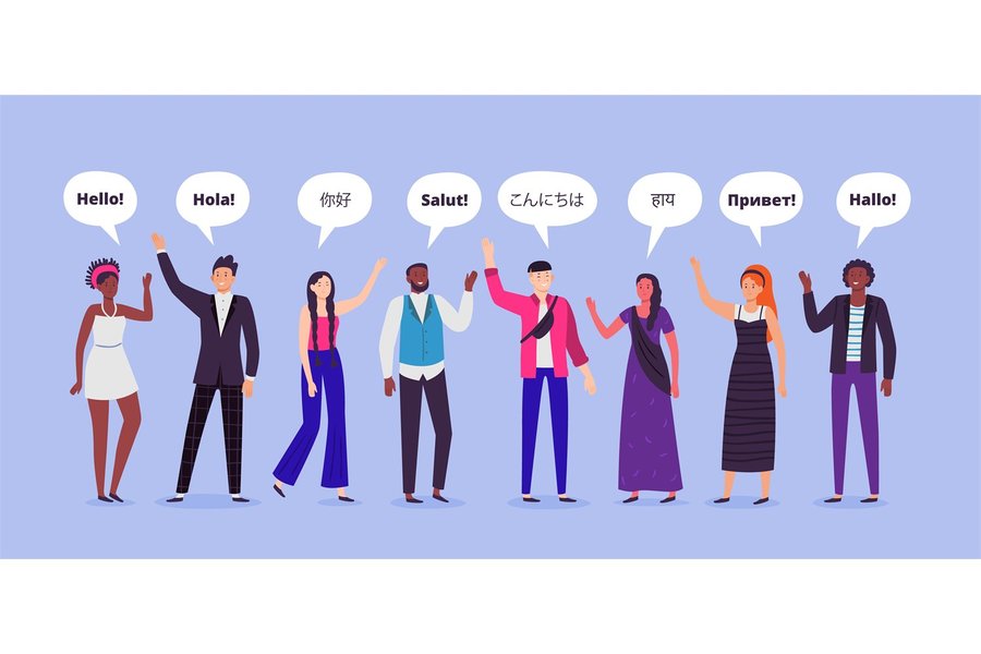 People saying hi in different languages