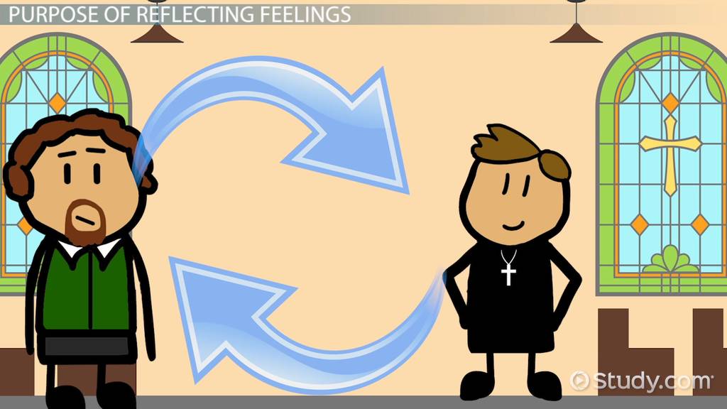 person reflecting emotions