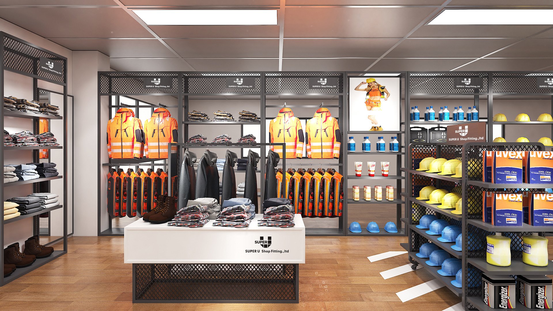 uniforms store interior