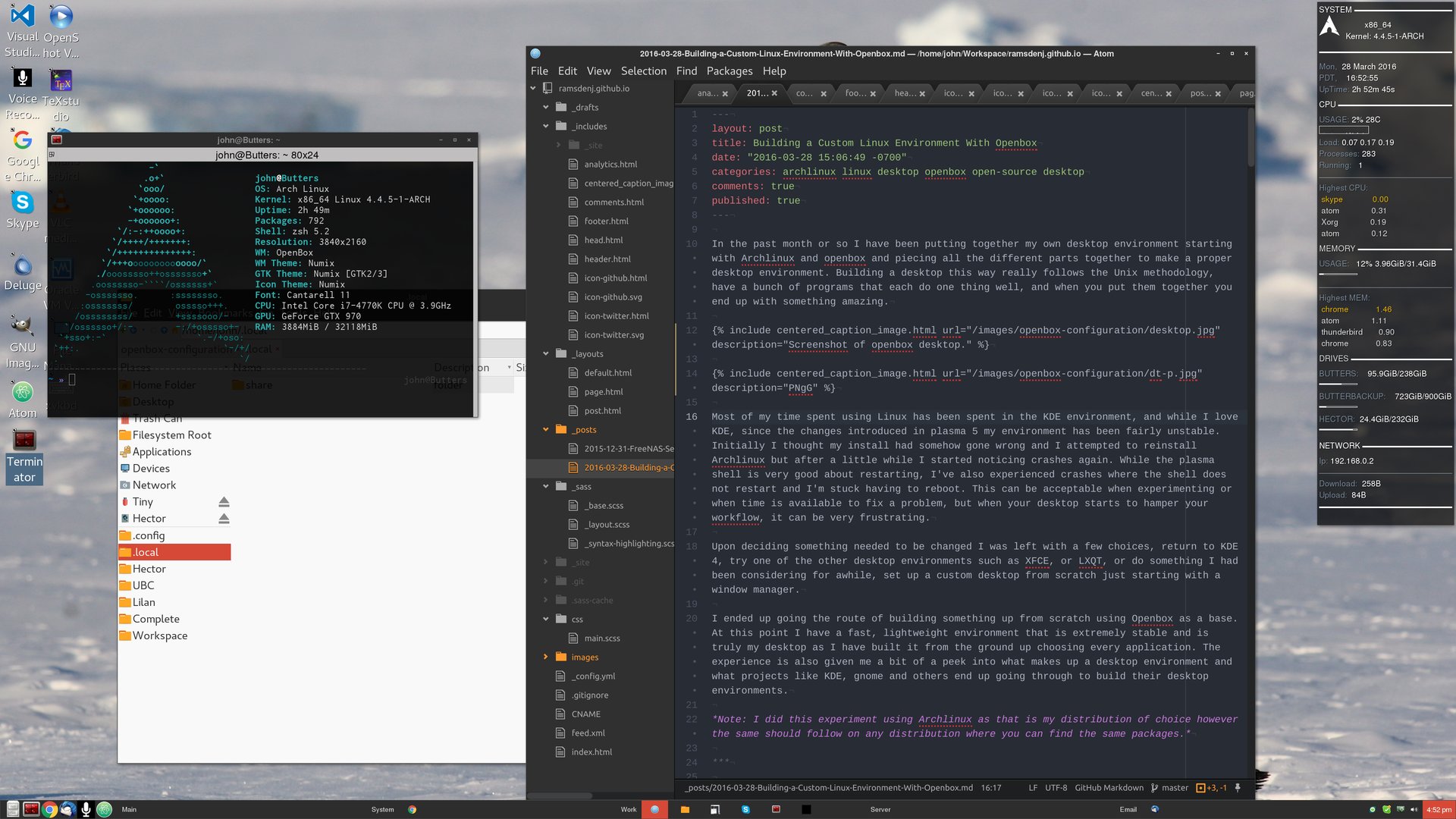 linux desktop configuration