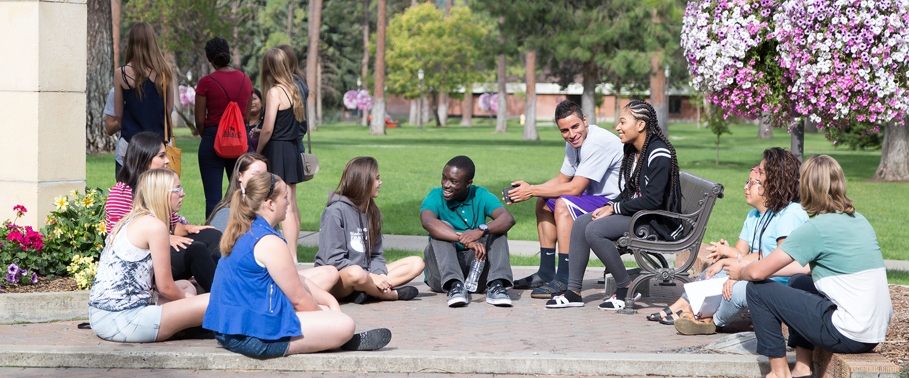 university campus diverse students