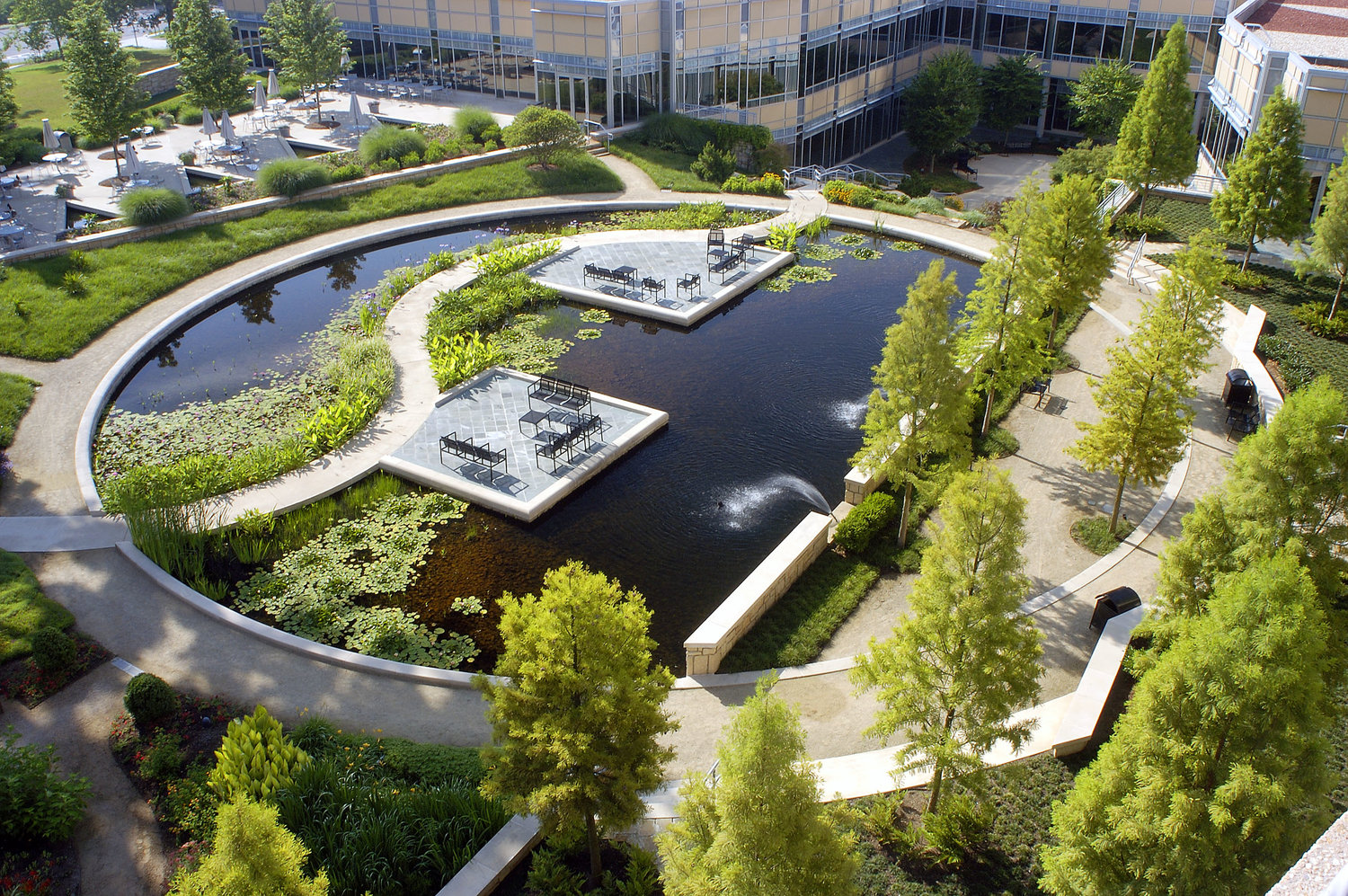 modern university campus landscape