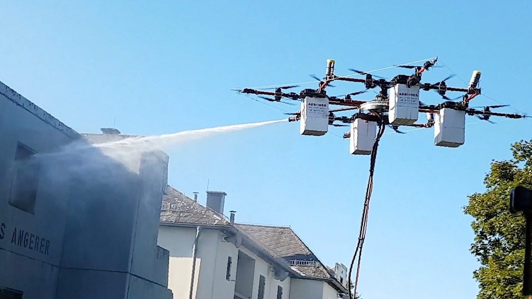 city drones cleaning