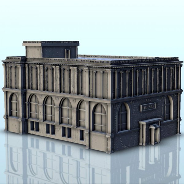 A model of the old Chicago Public Library, representing a historic public institution that would have navigated the Cold War era.