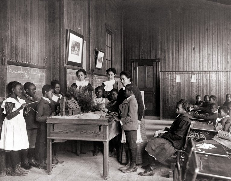 Native American children at a boarding school