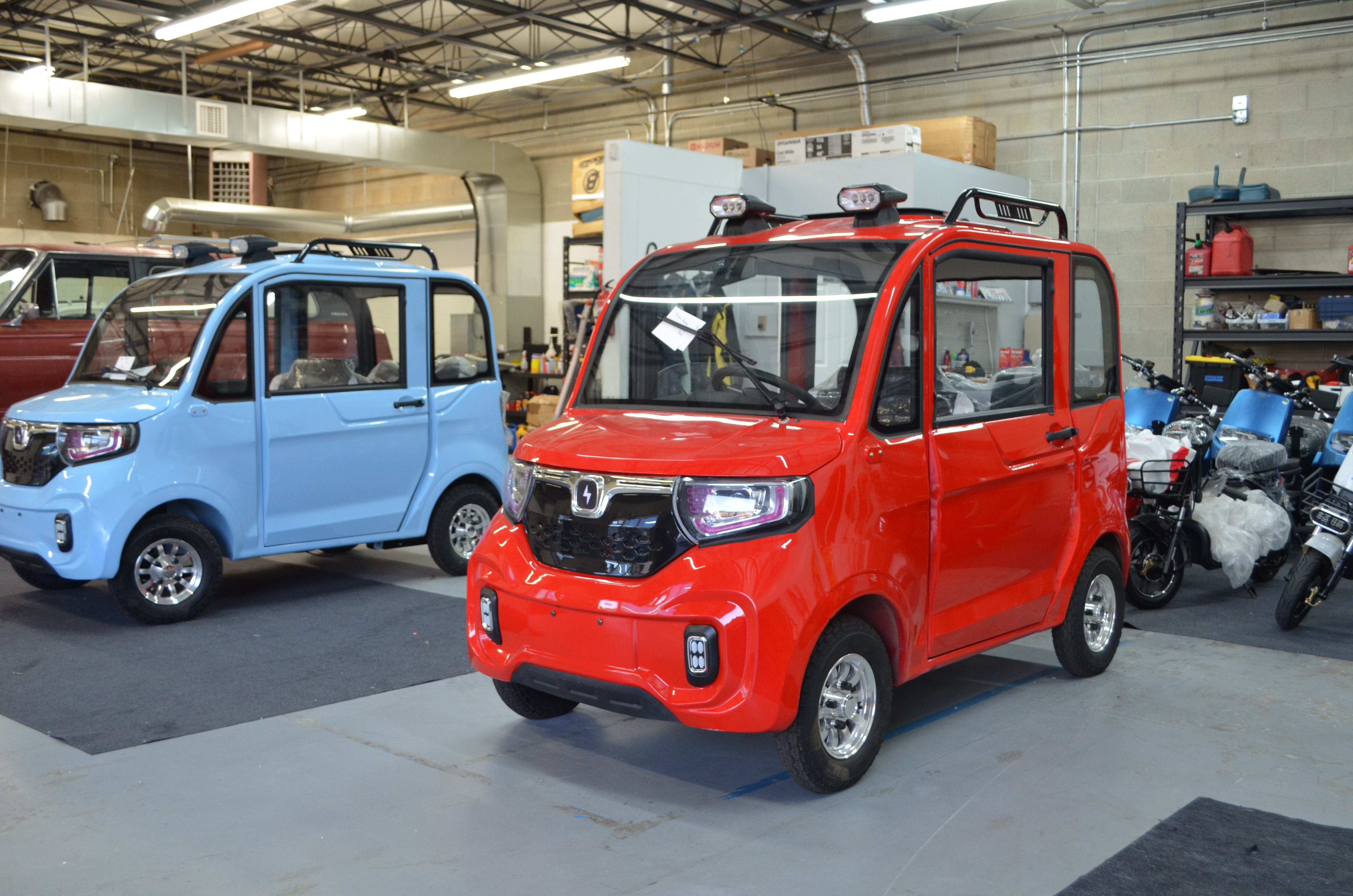 imported used electric car on european road