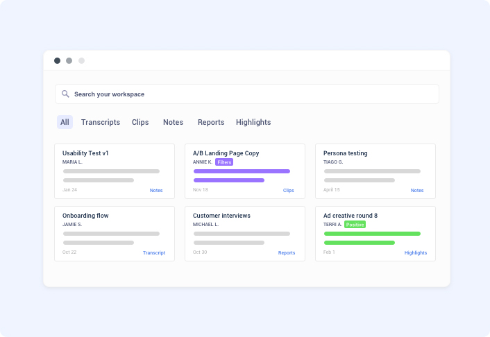 user research repository digital workspace