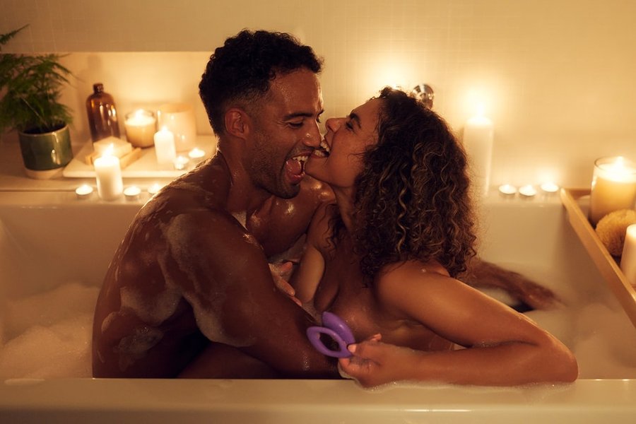 Couple using a We-Vibe Melt toy